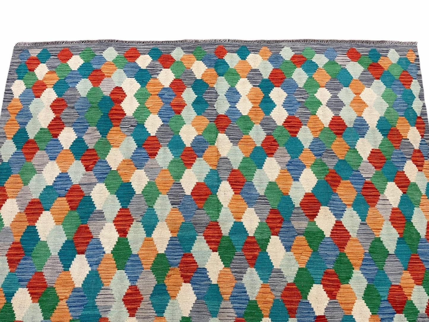 6.5 x 9.5 Colorful Chobi Kilim Rug 6 x 9 Multicolor Turkish Kilim Rug 7x10 Chobi Kilim Rug Playroom Rug Wool Kilim Rug 6x9 New Tribal Kilim