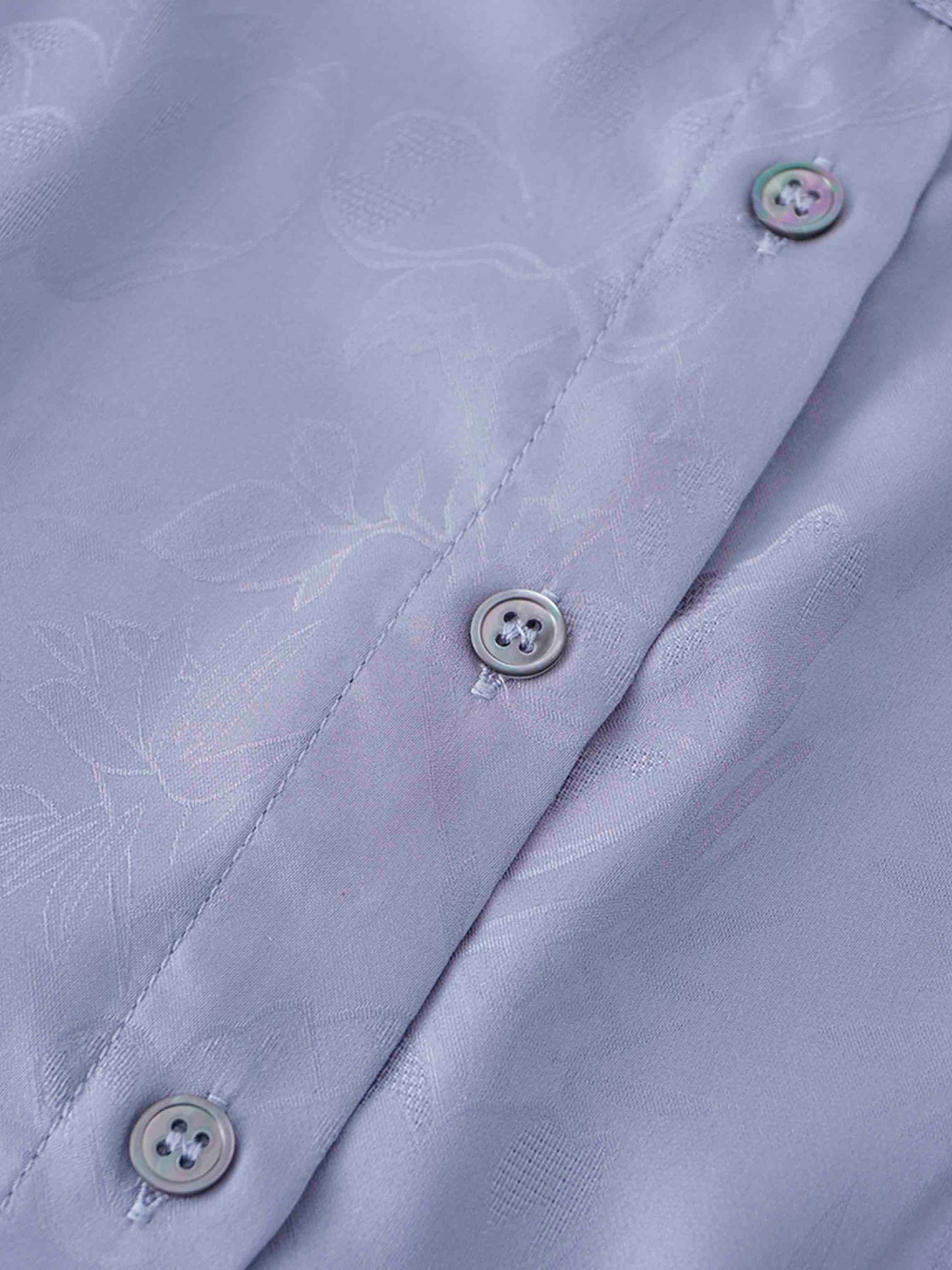 A Line Shirtdress-Slate Blue Floral