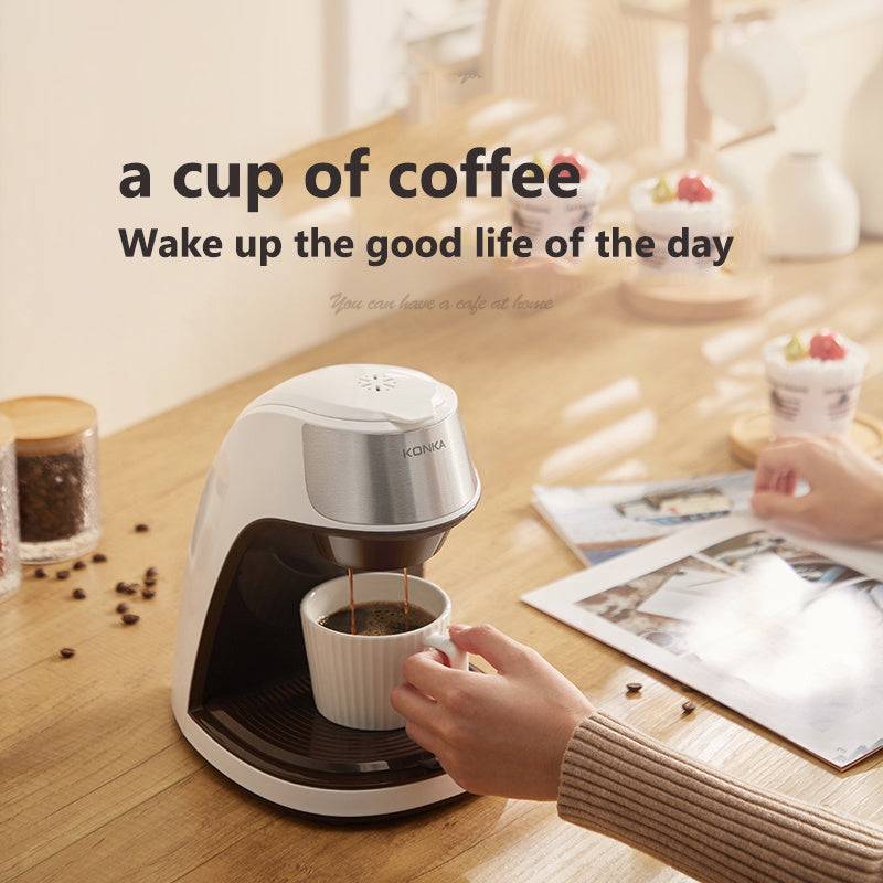 Compact Automatic Coffee Maker – Small Home & Office | Free Ceramic Cup Included