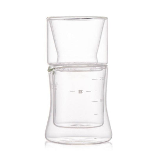 Double Glass Cake Type Coffee Pot Creation