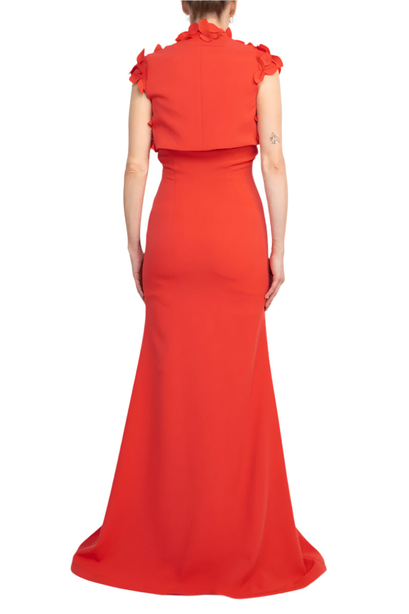 Alberto Makali Strapless Sweetheart Neck Mermaid Scuba Gown with Matching Bolero-2