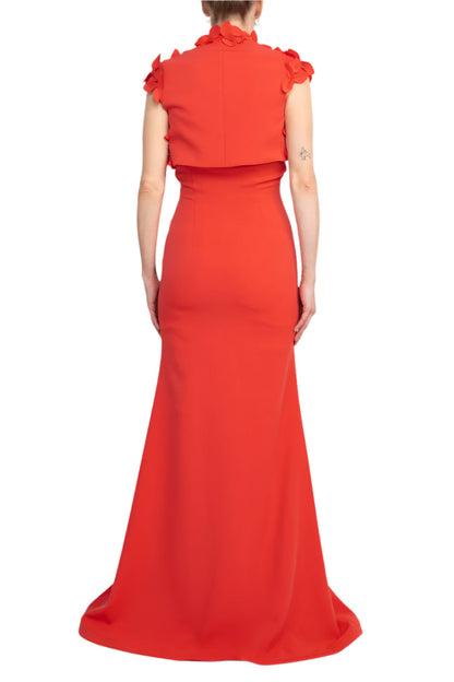 Alberto Makali Strapless Sweetheart Neck Mermaid Scuba Gown with Matching Bolero-2