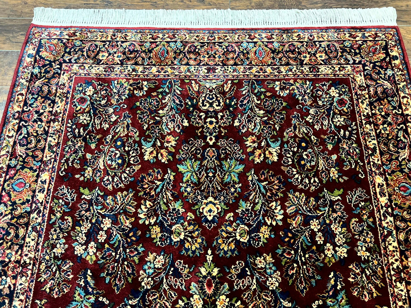 Karastan Rug 5.9 x 9 Red Sarouk Rug #785, Karastan Wool Rug, Karastan Carpet, Original 700 Series Vintage Karastan Oriental Rug Discontinued-2