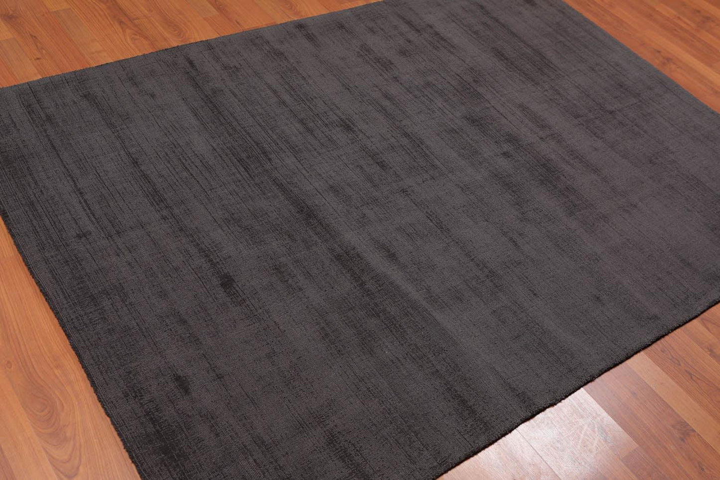 4'8" x 6’7" Handmade 100% Viscose loop & cut textured Pile Area rug Charcoal-1