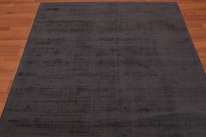 4'8" x 6’7" Handmade 100% Viscose loop & cut textured Pile Area rug Charcoal-2
