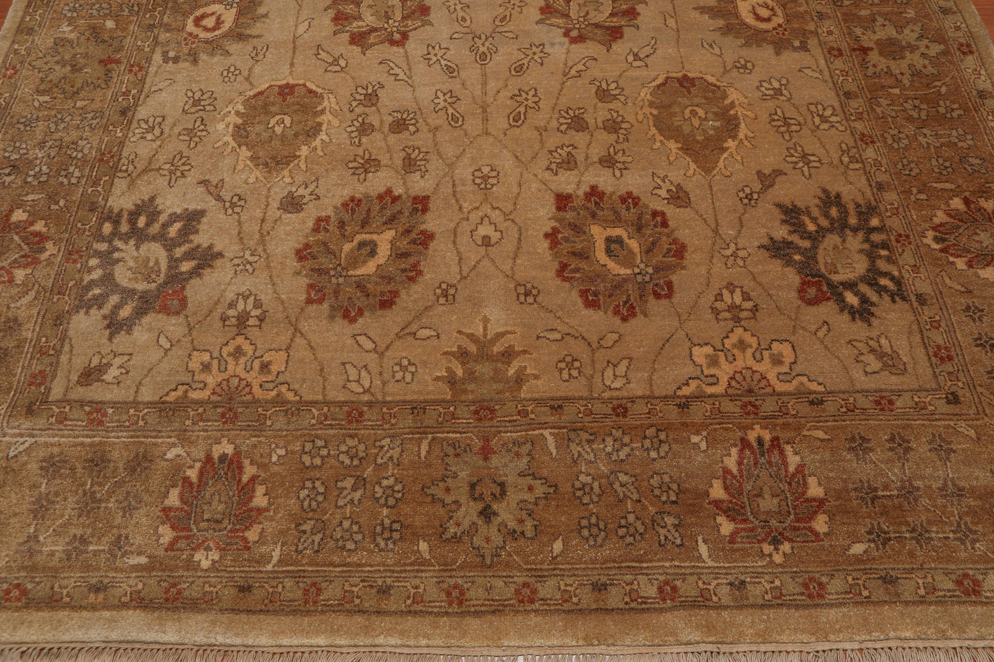 8’5" x 911" Hand Knotted Peshawar Stone Wash Traditional Oriental Area rug Beige-4