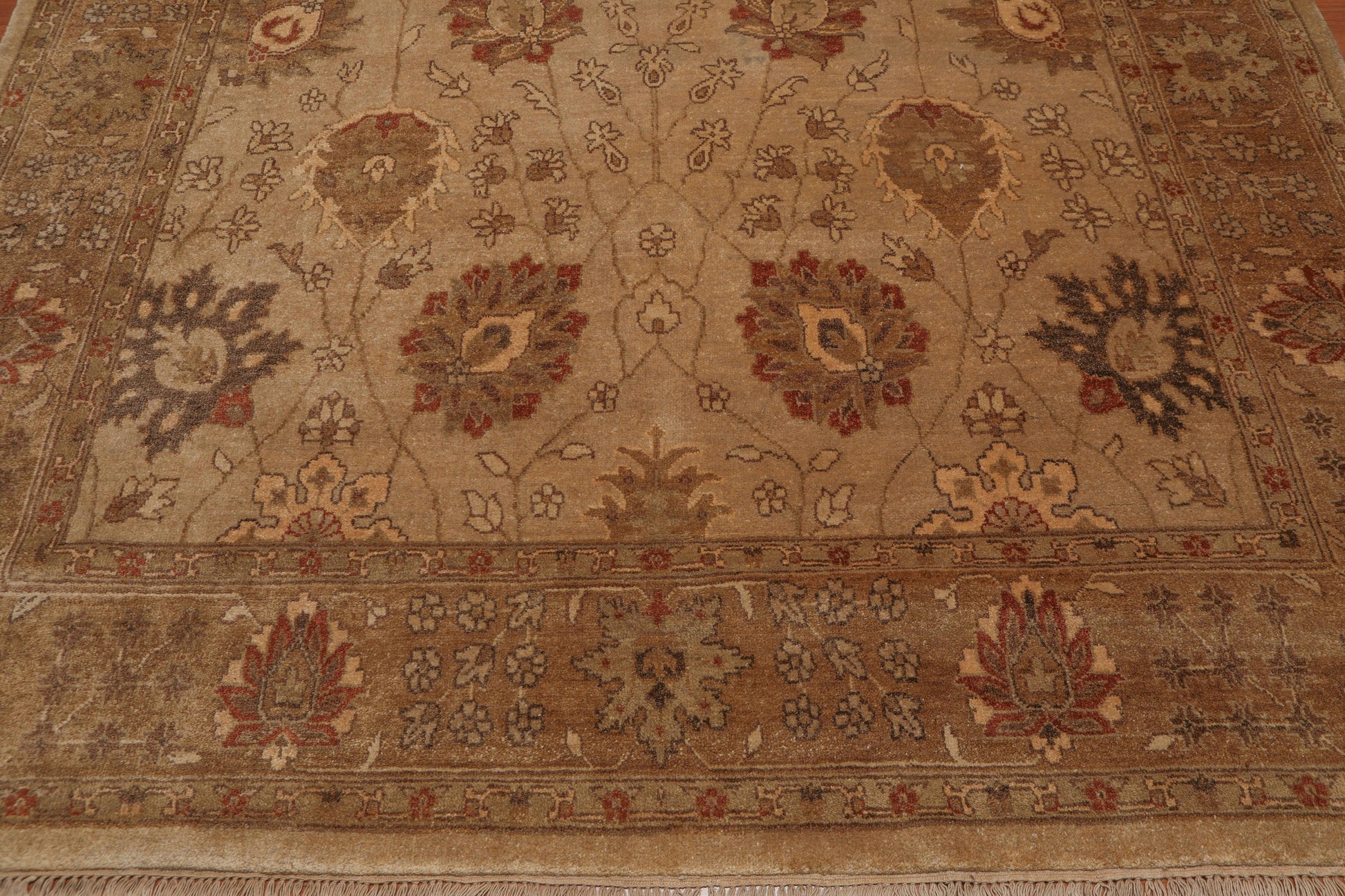 8’5" x 911" Hand Knotted Peshawar Stone Wash Traditional Oriental Area rug Beige-4