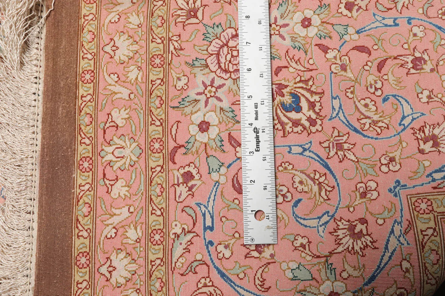 9x12 Gray, Blush Hand Knotted 100% Silk Traditional Authentic Kum 500 KPSI Oriental Area Rug-4