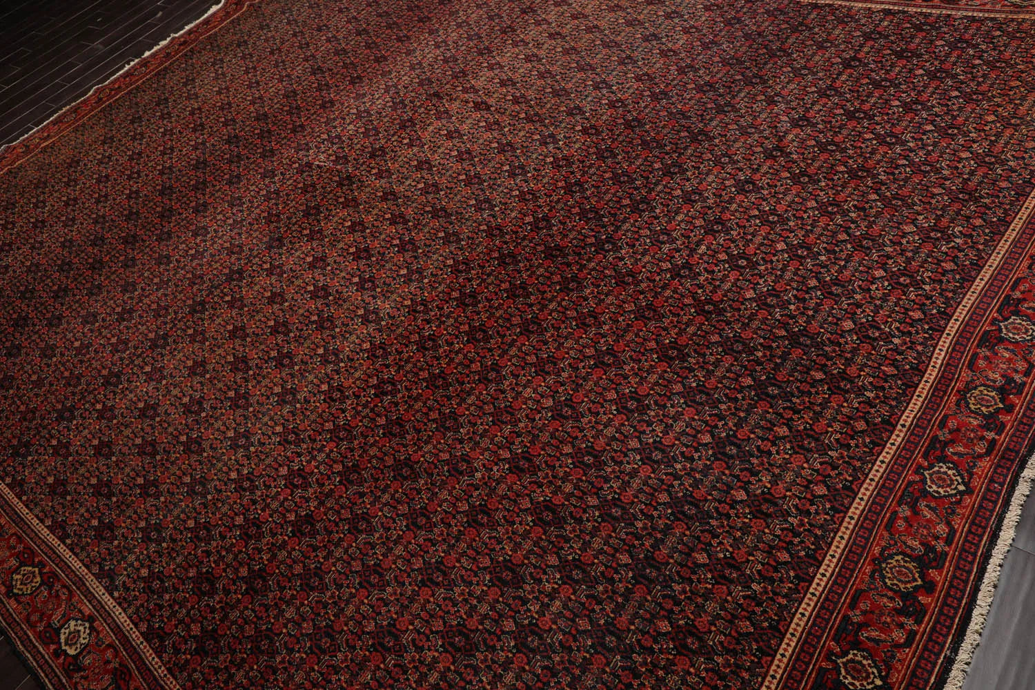 10' x13' 2'' Hand Knotted Persian 100% Wool Antique  Traditional  Oriental Area Rug Black,Orange Color-3