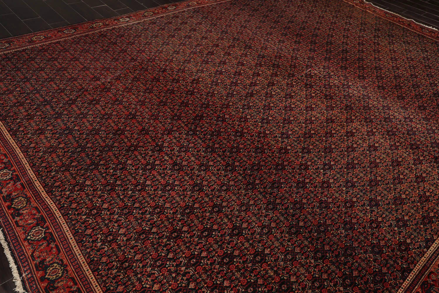 10' x13' 2'' Hand Knotted Persian 100% Wool Antique  Traditional  Oriental Area Rug Black,Orange Color-4