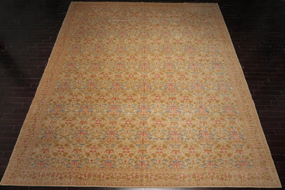 14'6''x19'10'' Palace Beige Hand Knotted 100% Wool Transitional Oriental Area Rug-2