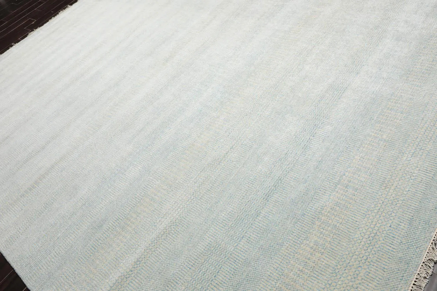 Multi Sizes Sea foam Hand Knotted Wool and Silk Modern Oriental Area Rug-1