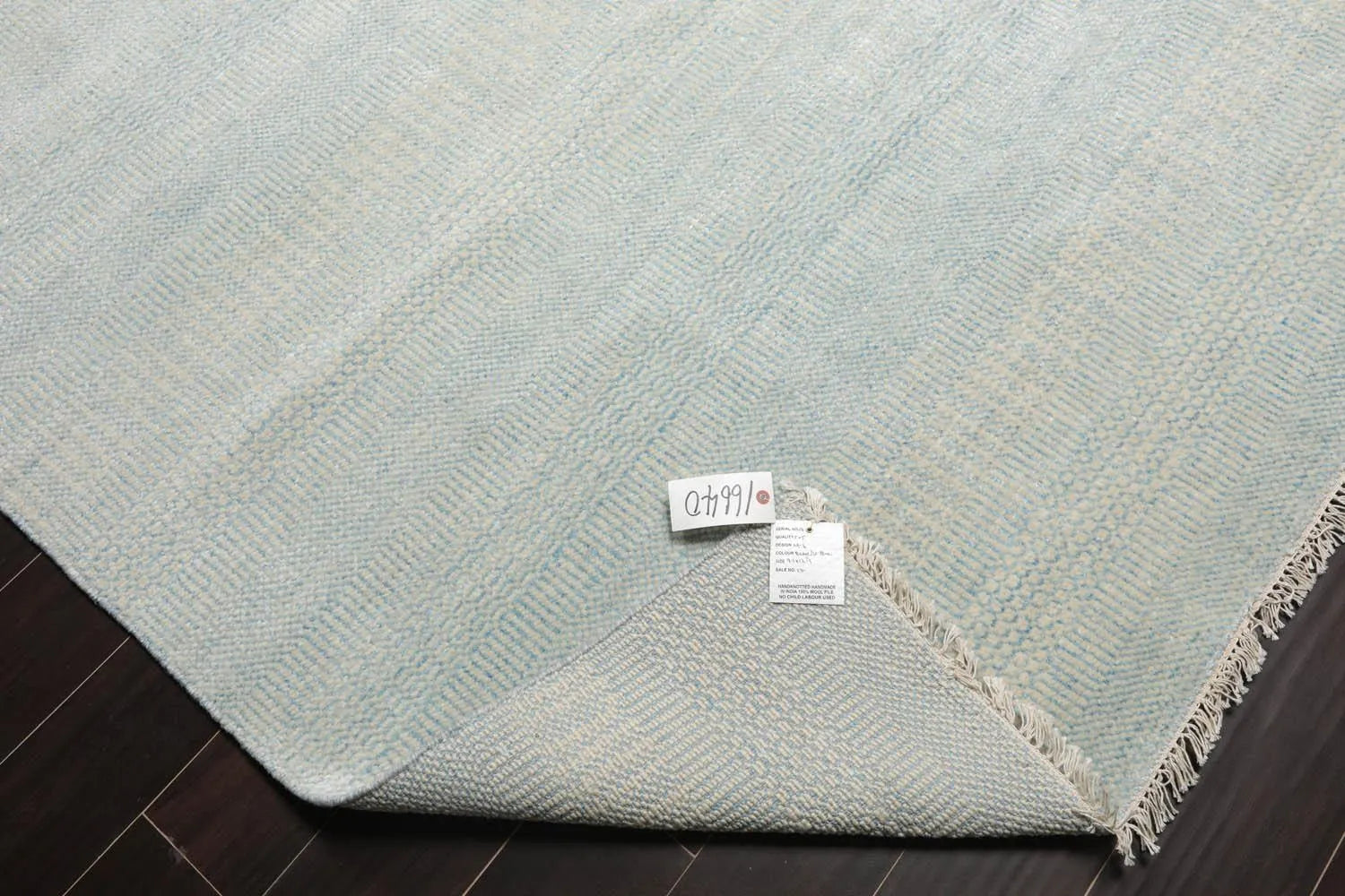 Multi Sizes Sea foam Hand Knotted Wool and Silk Modern Oriental Area Rug-2