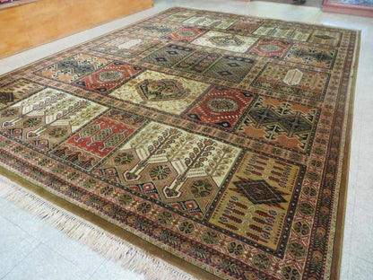 Couristan Rug 10x14, Large Belgium Power Loomed Wool Carpet 10 x 14 ft, Brown Tan Cream Oriental Rug, Living Room Rug, Large Area Rug-1