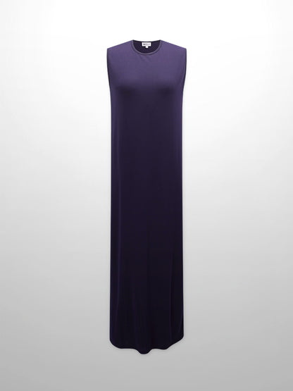 Basic T-Shirt Slip Dress-Navy