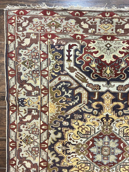 Antique Caucasian Rug, Kuba Seychour Rug, Handmade Wool Oriental Carpet, Azerbaijan Rug