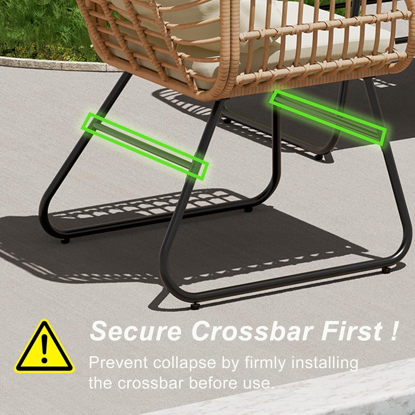 Stylish Four-Piece Outdoor Rattan Furniture Set with Cushions