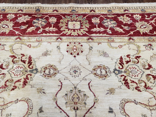 9x12 Rug, Peshawar Rug, Room Sized Rug, Pakistani Rug, Oushak Rug, Vintage Rug, Dining Room Rug, 9x12 Area Rugs, Neutral Rug, Nursery Decor