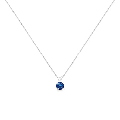 10K White Gold 1/4 Cttw Round Brilliant Cut Lab Grown Diamond 4-Prong Solitaire Pendant Necklace-2