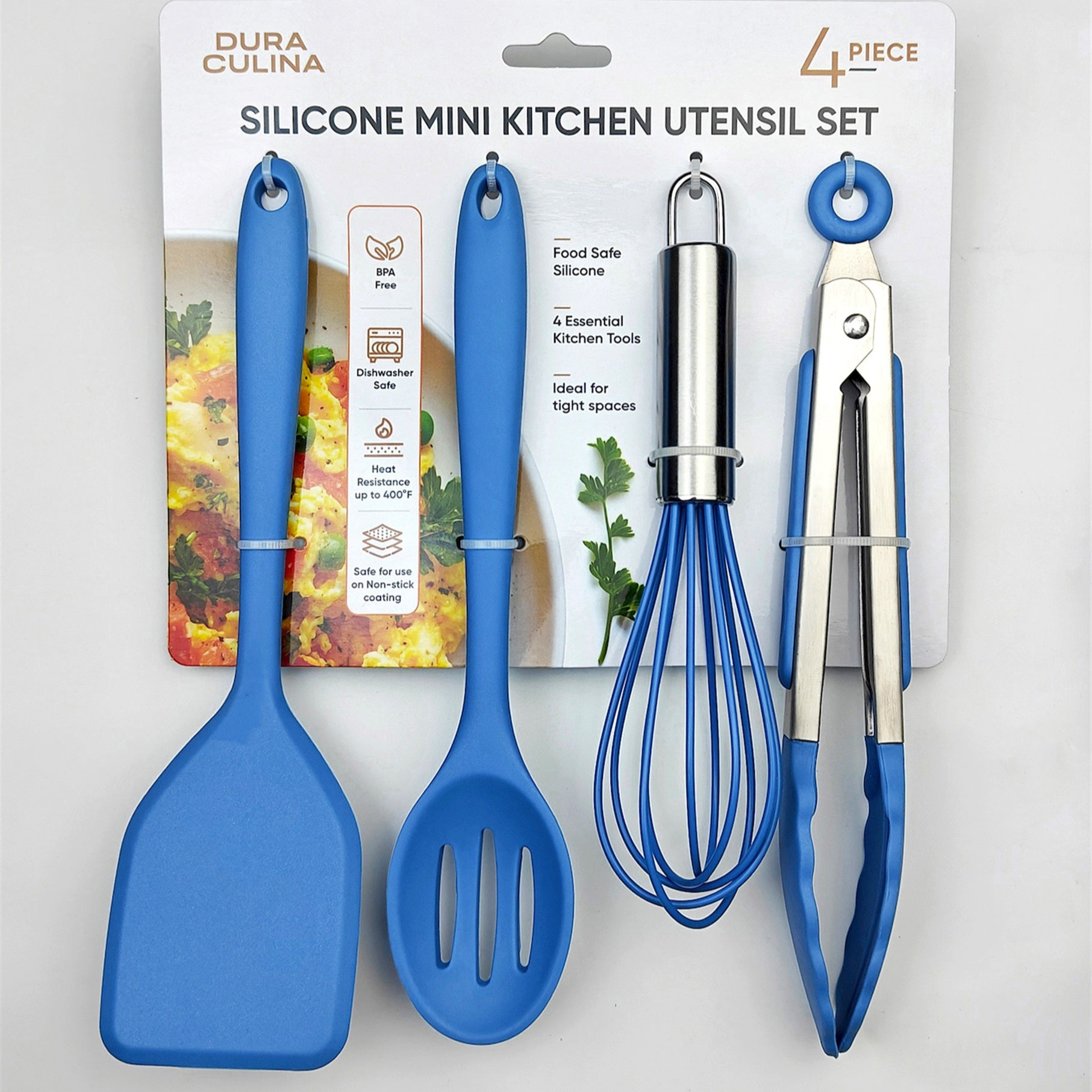 4-Piece Blue Mini Silicone Tool Set – Versatile, Non-Stick, and Stylish-0