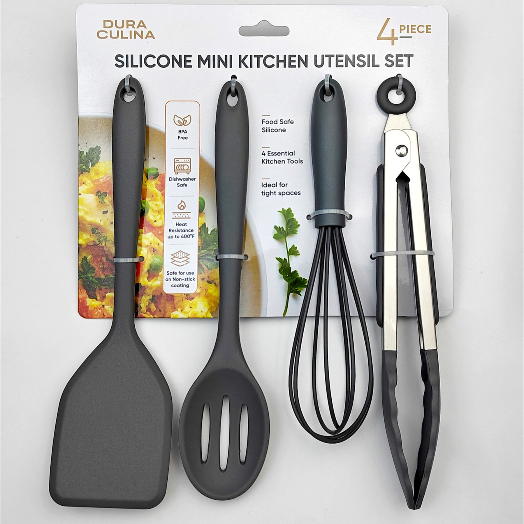 4-Piece Grey Mini Silicone Tool Set – Versatile, Non-Stick, and Stylish-0