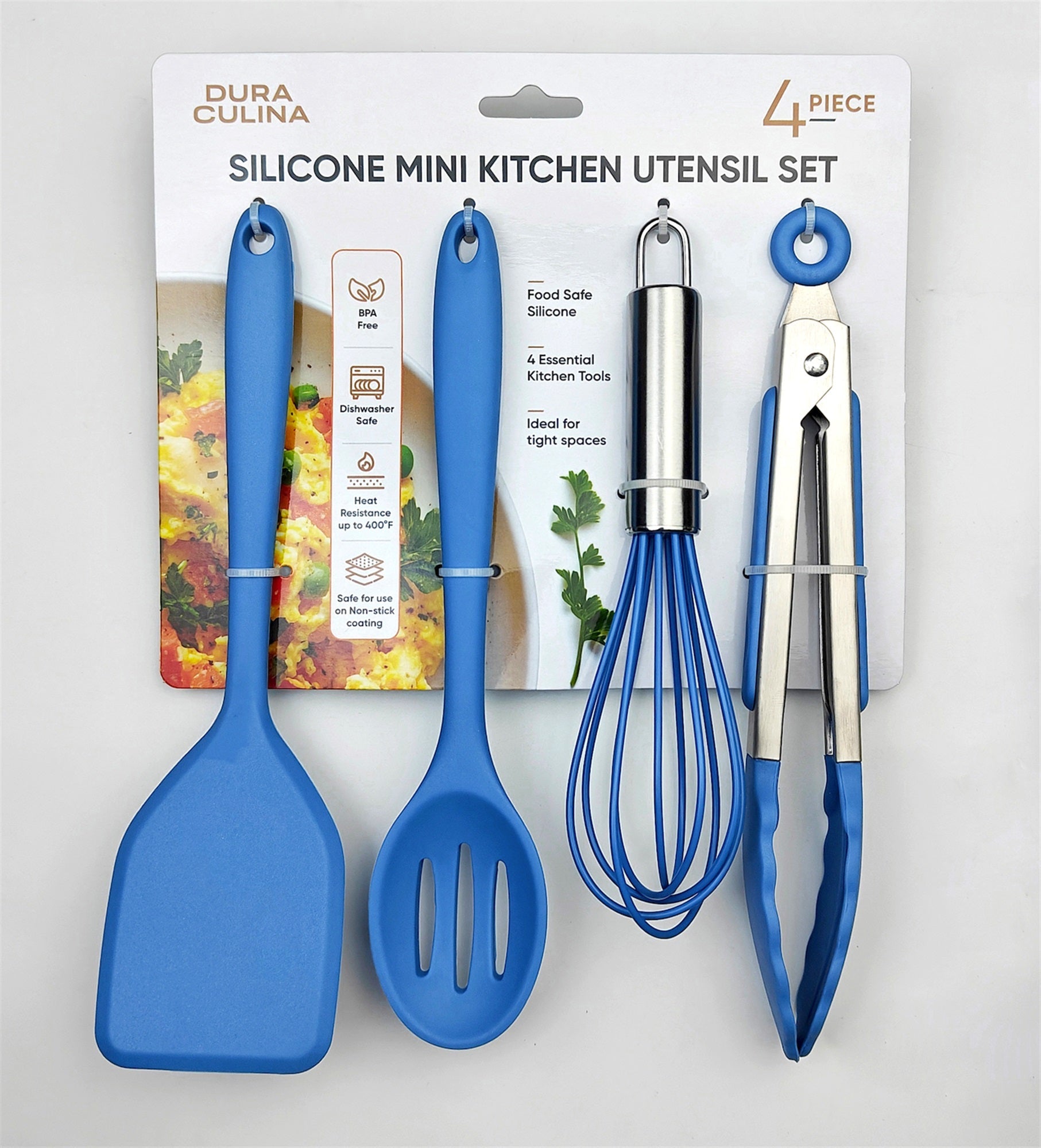 4-Piece Blue Mini Silicone Tool Set – Versatile, Non-Stick, and Stylish-1