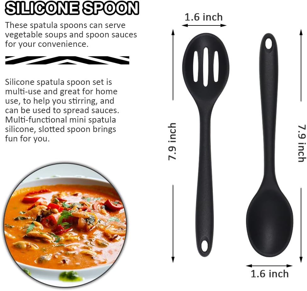 6-Piece Mini Silicone Kitchen Tool Set.-3