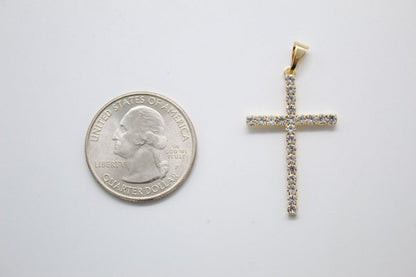 CZ 18K Gold Filled Cross (A148)(A143)