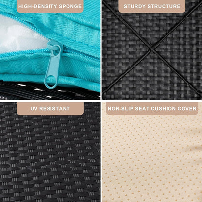 Comfortable Seven Piece Outdoor Patio Furniture Set