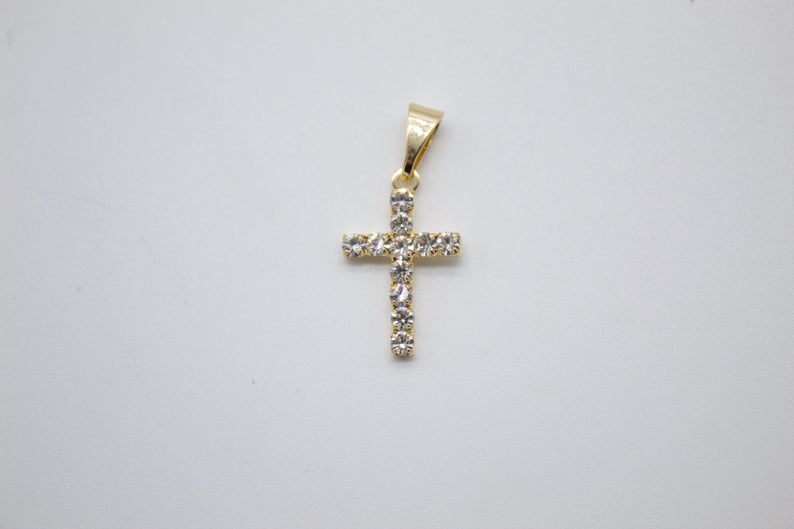 CZ 18K Gold Filled Cross (A148)(A143)