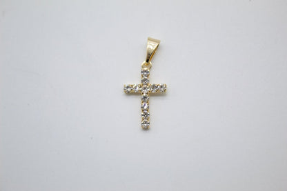 CZ 18K Gold Filled Cross (A148)(A143)