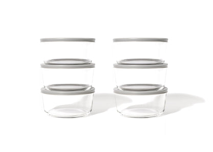 Glass Food Storage Containers - 12 Piece 2 Cup Set (6 Containers + 6 Lids)-2