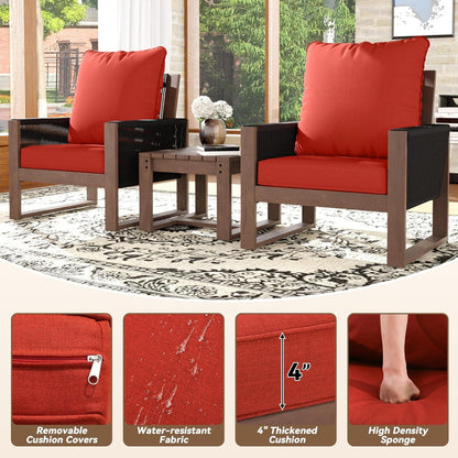 Outdoor 3 Piece Patio Furniture Set with Cushions