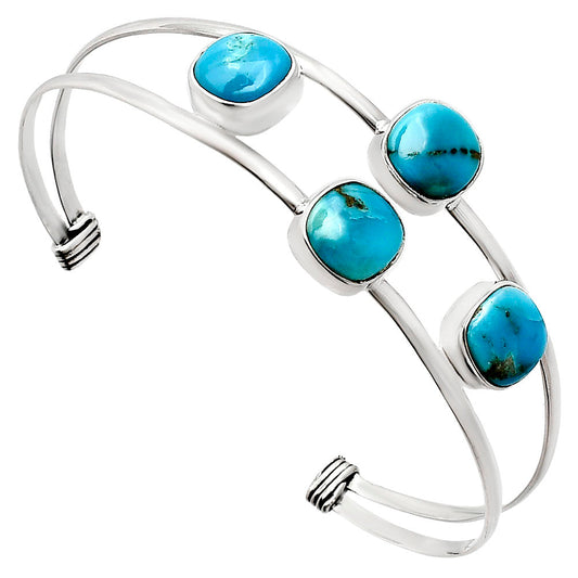 Premium Quality Sleeping Beauty Turquoise Cuff Bangle Bracelet B-1047 27-EB10168