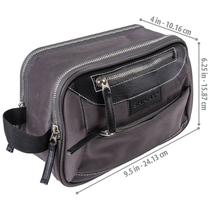 Woven Double-Pocket Toiletry Handbag-3