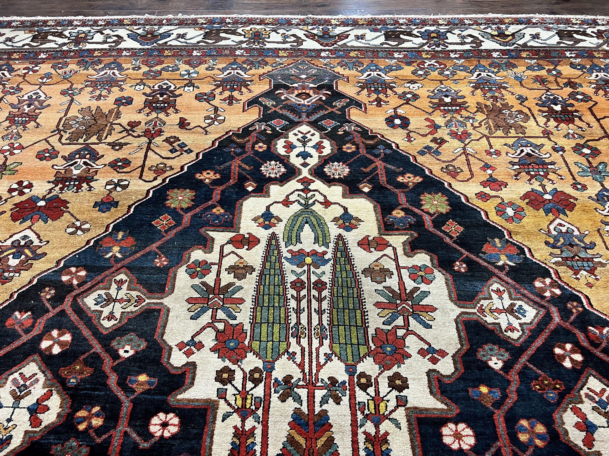 Antique Persian Bakhtiari Rug 14x19 – Rare Palace Size Carpet-2