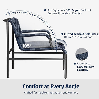 Modern Four Piece Patio Furniture Set with Comfortable Cushions-2