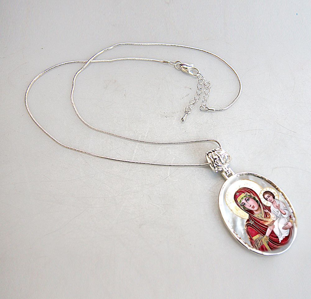 Lady of Light Silver-Plated Mother of Pearl Necklace Jewelry - 43029