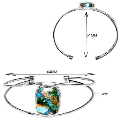 Premium Quality Spiny Oyster Turquoise Cuff Bangle Bracelet B-1013 32-EB10335