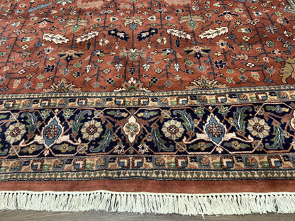 Indo Persian Heriz Rug 10x15, Allover Pattern, Large Wool Handmade Rug-4