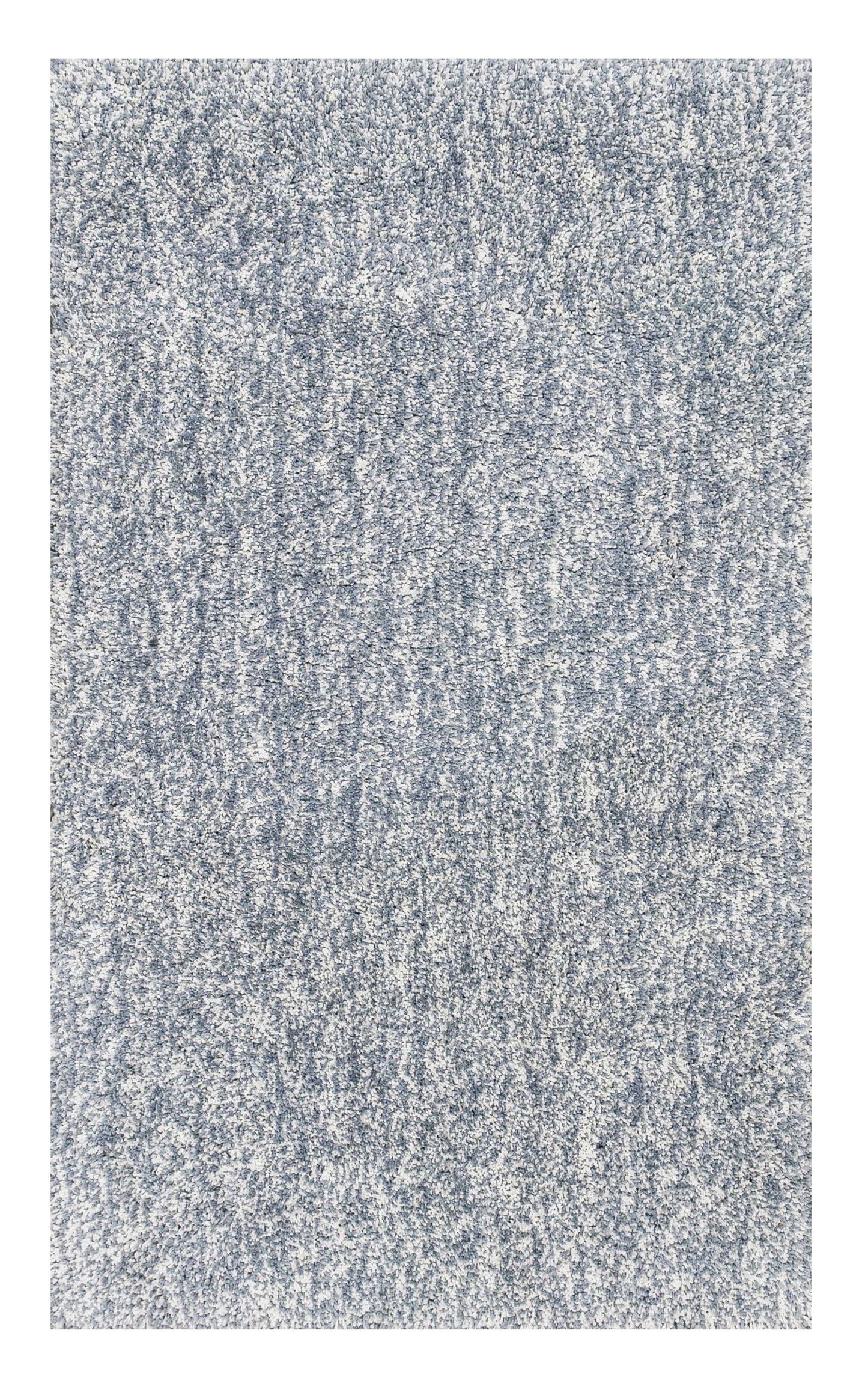 9' X 13' Slate Blue And Ivory Abstract Hand Woven Area Rug