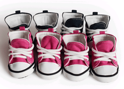 Stylish Denim Canvas Dog Shoes: Trendy, Waterproof, And Non-Slip