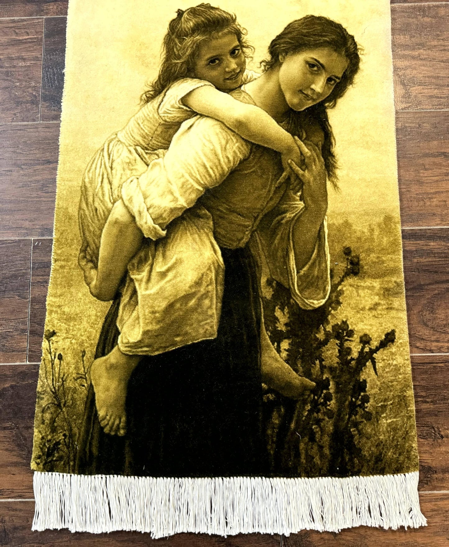 Persian Pictorial Rug 2x3, Very Fine 380 KPSI, Persian Tabriz Rug