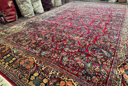 Palace Size Antique Persian Sarouk Rug 12x18-1
