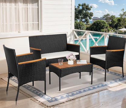 Outdoor Wicker Patio Furniture Set with Cushions