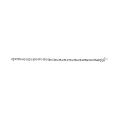 10K White Gold 3.00 Cttw Miracle Set Diamond Bezel Link Style Tennis Bracelet (H-I Color, I2-I3 Clarity) - 7.5"-3