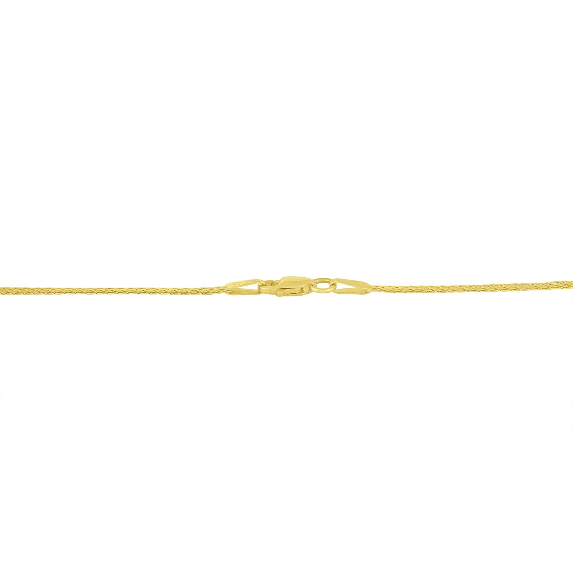 10K Yellow and White Gold 1/2 Cttw Princess Cut Diamond Channel-Set “V” Shape 18" Franco Chain Necklace (H-I Color, SI2-I1 Clarity)-3