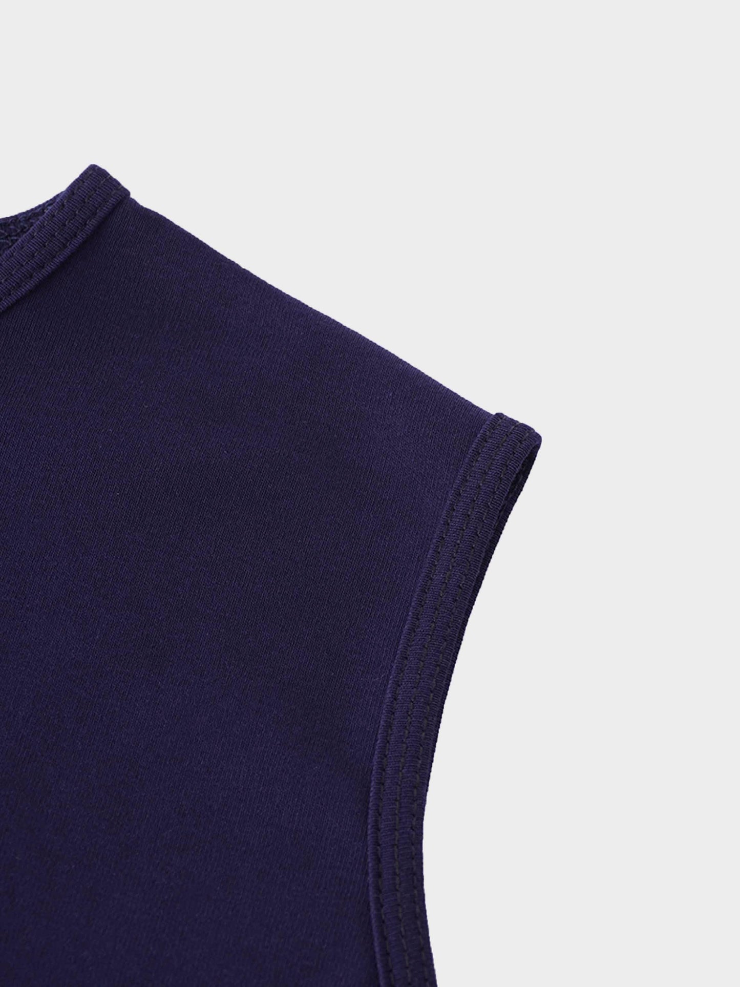 Basic T-Shirt Slip Dress-Navy