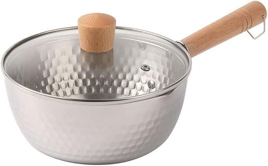 Food Grade Stainless Steel Snow Pan Milk Pot Add Thick Household Food Hammer Grain Soup