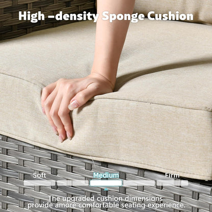 All Weather Wicker Patio Furniture Set with Cushions-4